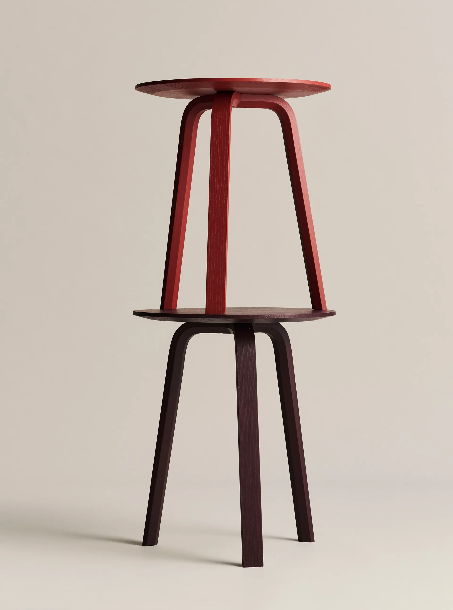 Bella salontafel, Donker bordeaux, Ø45x49 cm HAY