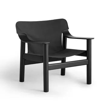 Bernard fauteuil - Black–zwart eiken onderstel - HAY