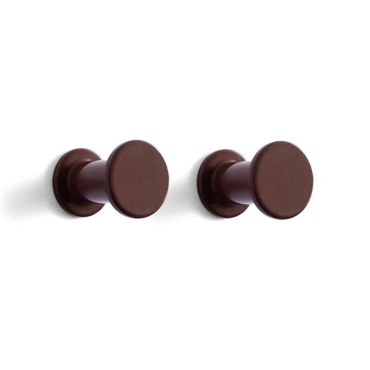 Bolt haak 2-pack Ø2,8 cm - Dark brown - HAY