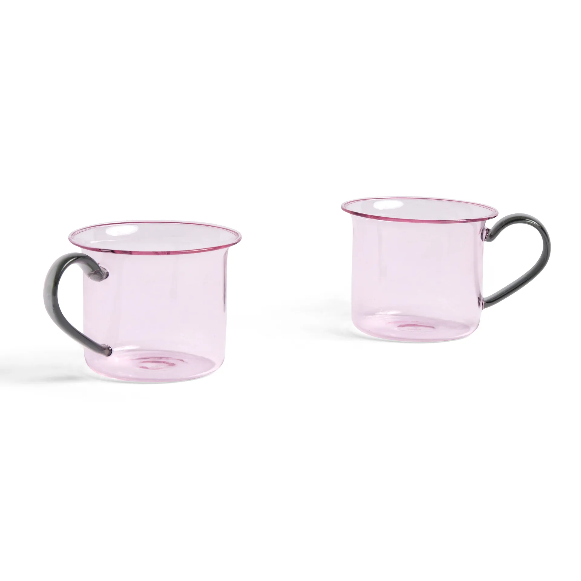 Borosilicaat mok 2-pack, Pink-grey HAY