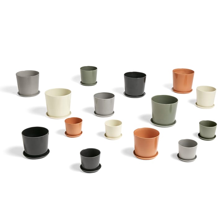 Botanical Family bloempot, dusty green, xl, met schotel Ø22 cm HAY