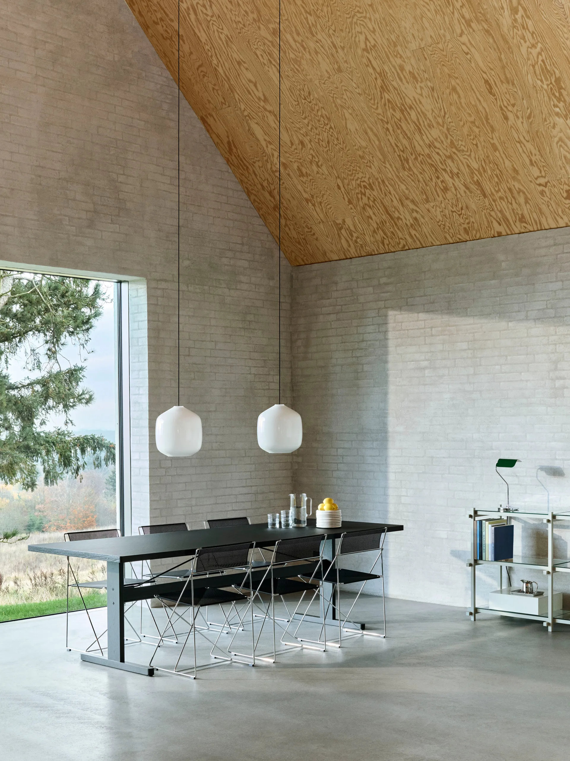 Buoy hanglamp Ø30 cm, Opal glass-amber yellow HAY