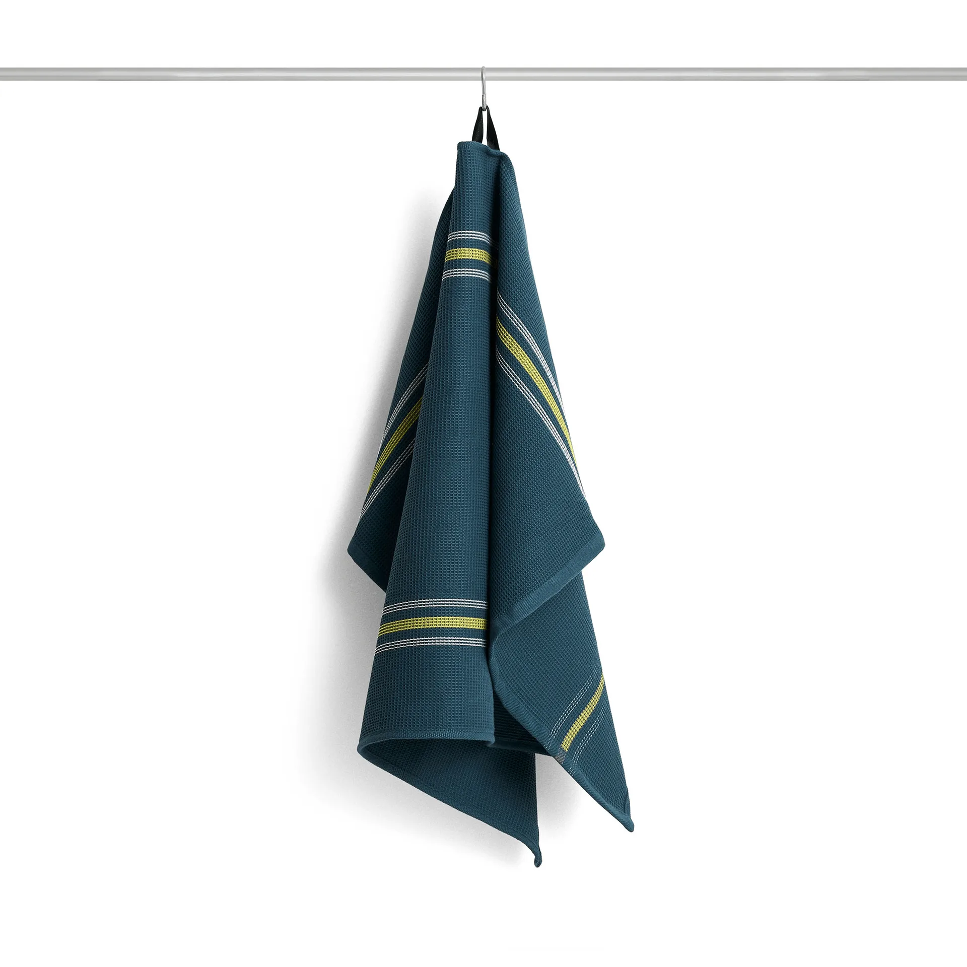 Canteen keukendoek 52x80 cm, Groen-geel blokstreep HAY