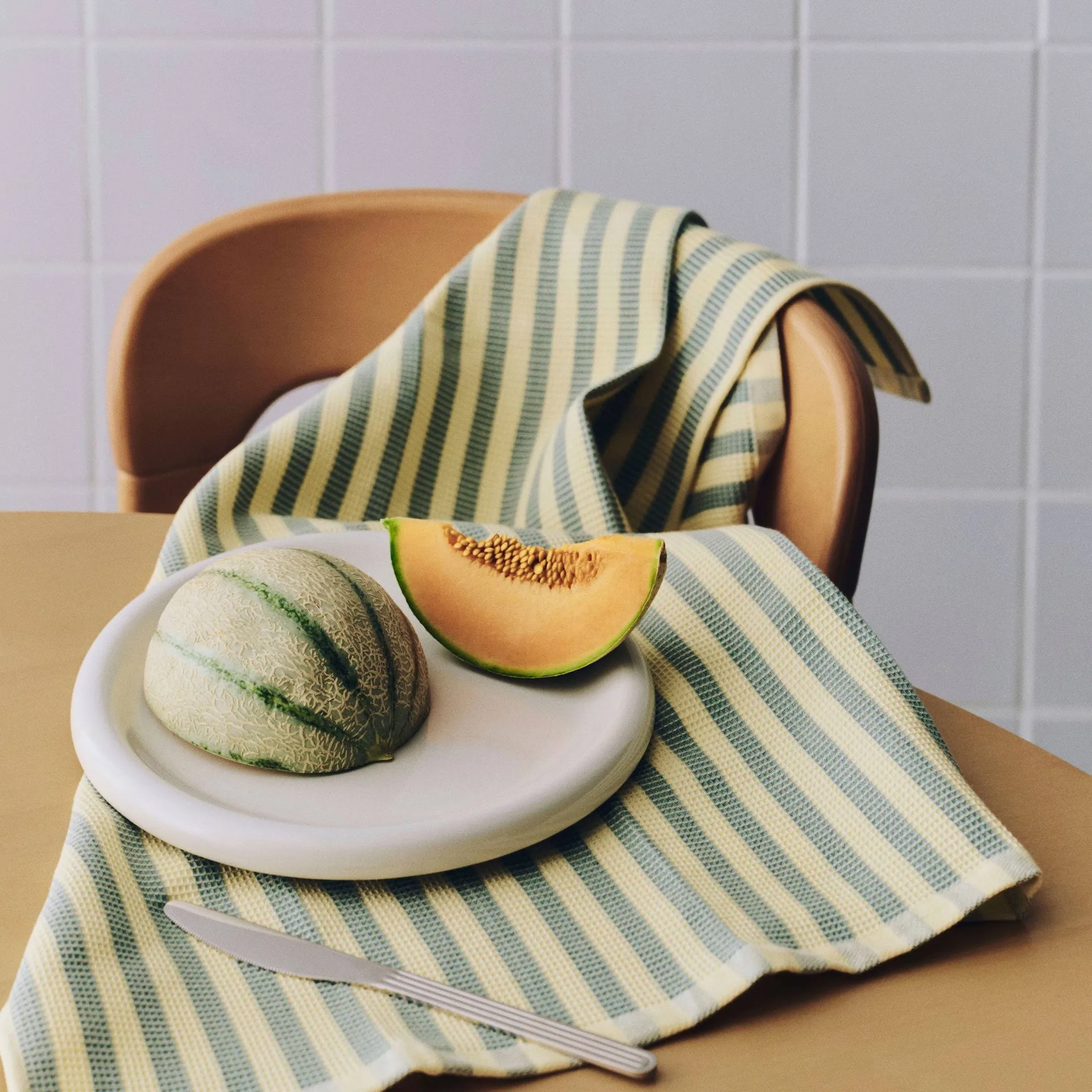 Canteen keukendoek 52x80 cm, Groen-geel HAY