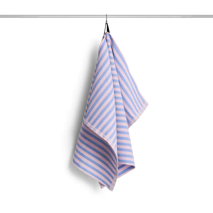 Canteen keukendoek 52x80 cm - Sky blue-light pink blokstreep - HAY