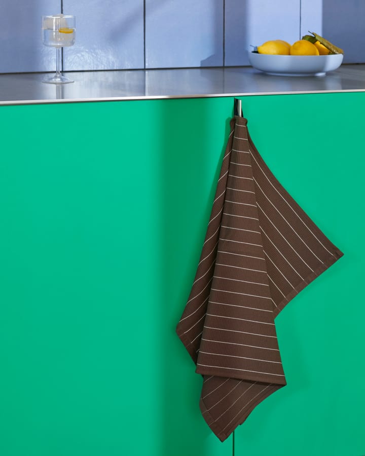 Canteen keukenhanddoek 52x80 cm, Chocolate pinstripe HAY