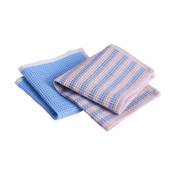 Canteen theedoek 31x31 cm 2-pack - Sky blue-pink mix - HAY