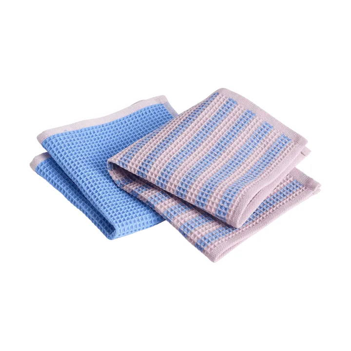 Canteen theedoek 31x31 cm 2-pack - Sky blue-pink mix - HAY