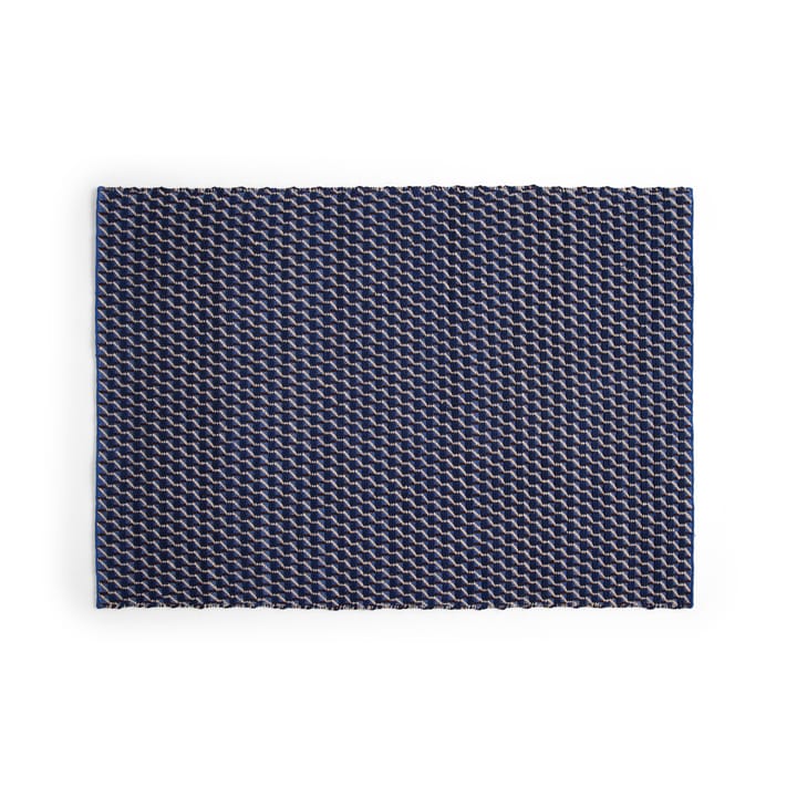 Channel vloerkleed - Blauw-wit 50x80 cm - HAY