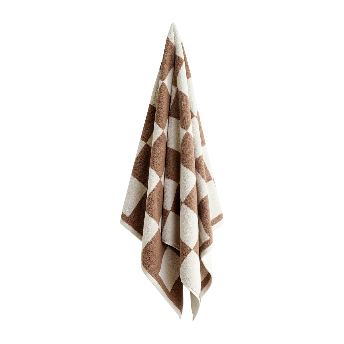 HAY Check badhanddoek 70x136 cm Cappuccino | Scandinavisch Interieur | Badhanddoeken | Bruin