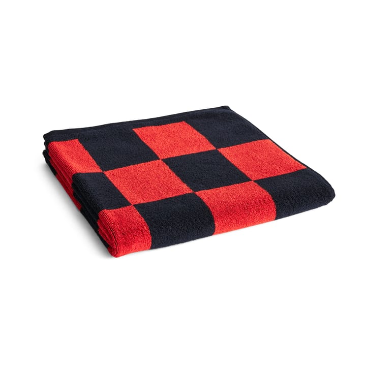 Check badhanddoek 70x136 cm - Poppy red - HAY