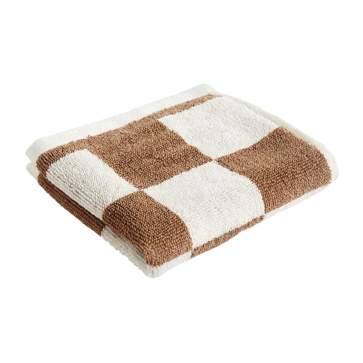 HAY Check handdoek 30x30 cm Cappuccino | Scandinavisch Interieur | Handdoeken | Bruin