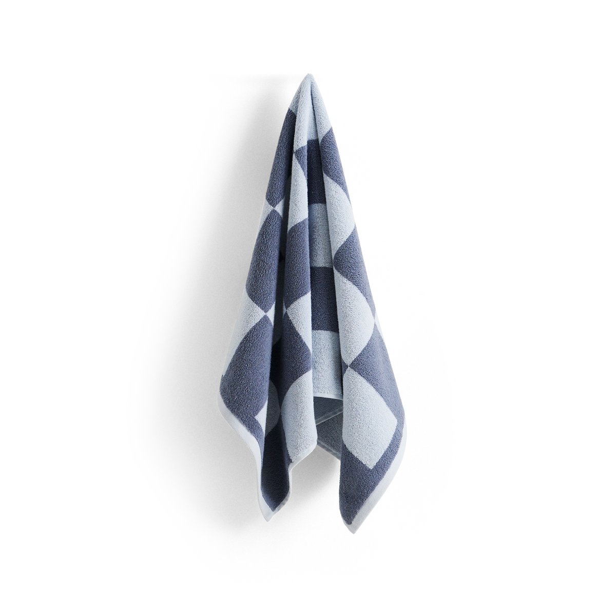 HAY Check handdoek 50x90 cm Steel blue | Scandinavisch Interieur | Handdoeken | Blauw