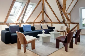Chisel loungestoel - Donker bordeaux gelakt beuken - HAY