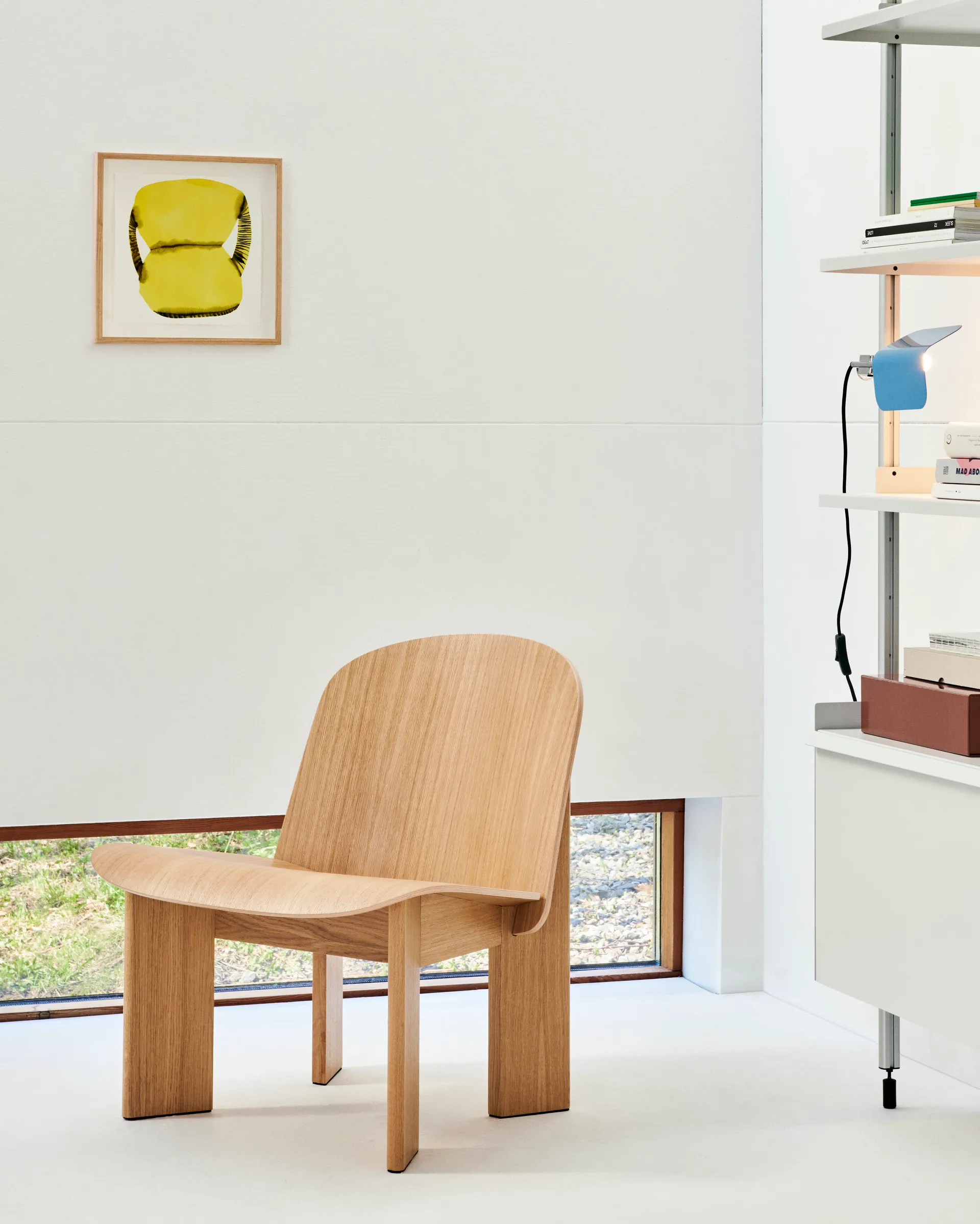 Chisel loungestoel, Gelakt eiken HAY