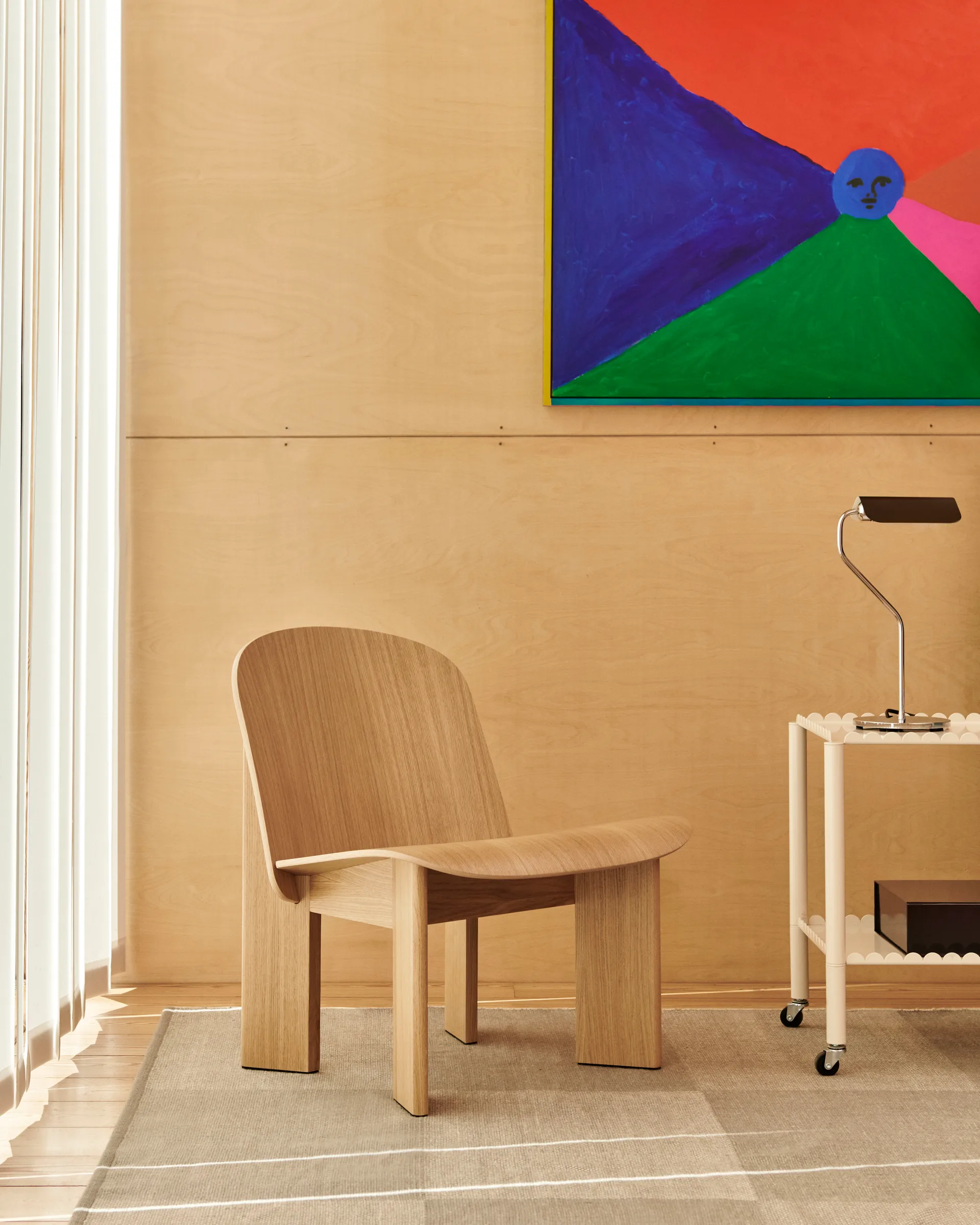 Chisel loungestoel, Gelakt eiken HAY