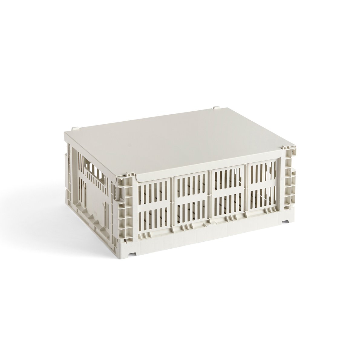 HAY Colour Crate deksel medium Off-white | Scandinavisch Interieur | Opbergmanden | Wit