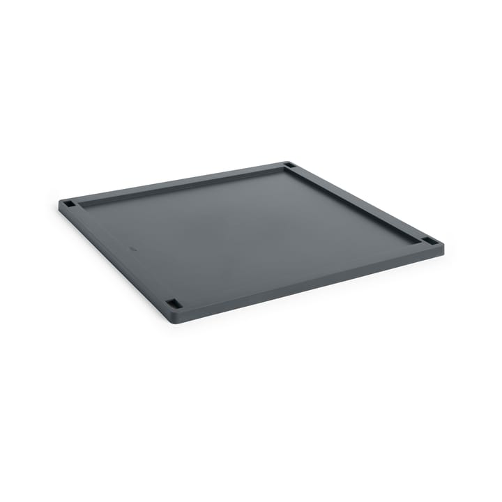 Colour Crate Square deksel plastic large - Charcoal - HAY