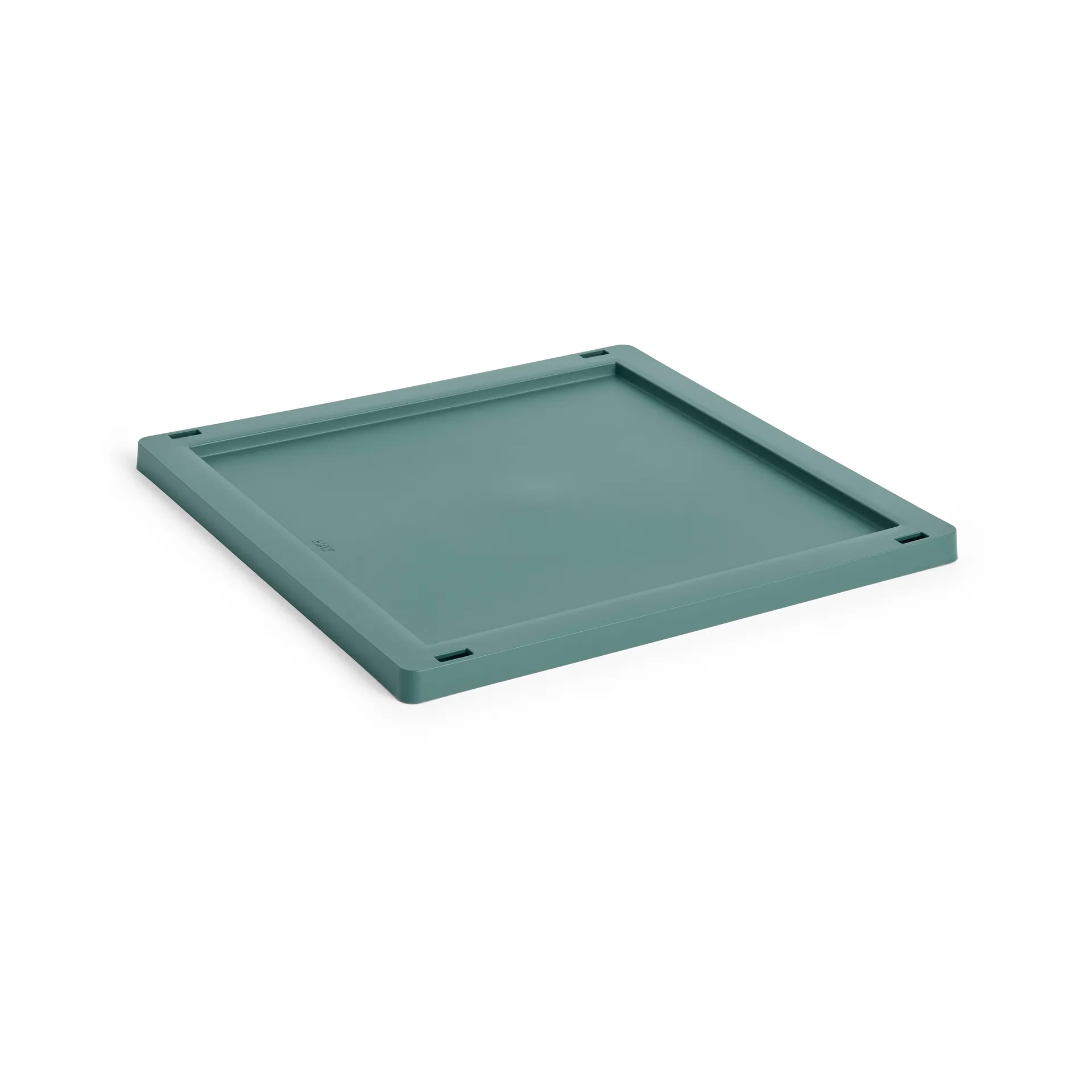 Colour Crate Square/Cube deksel plastic medium, Dark green HAY