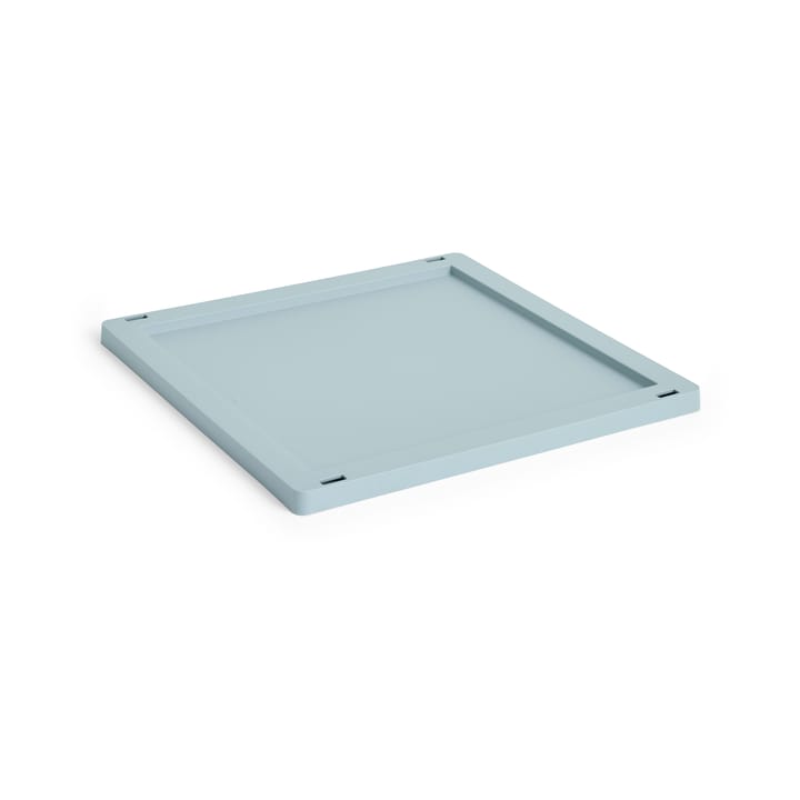 Colour Crate Square/Cube deksel plastic medium - Dusty blue - HAY