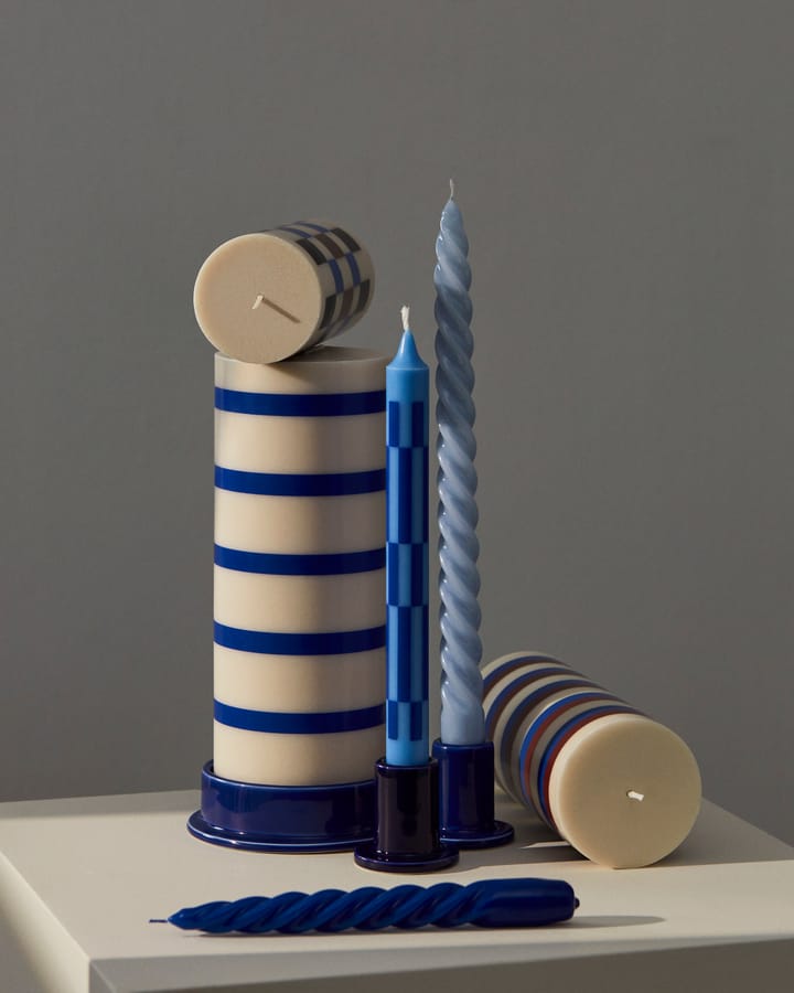 Column blokkaarsenhouder large Ø12,8 cm, Blue HAY