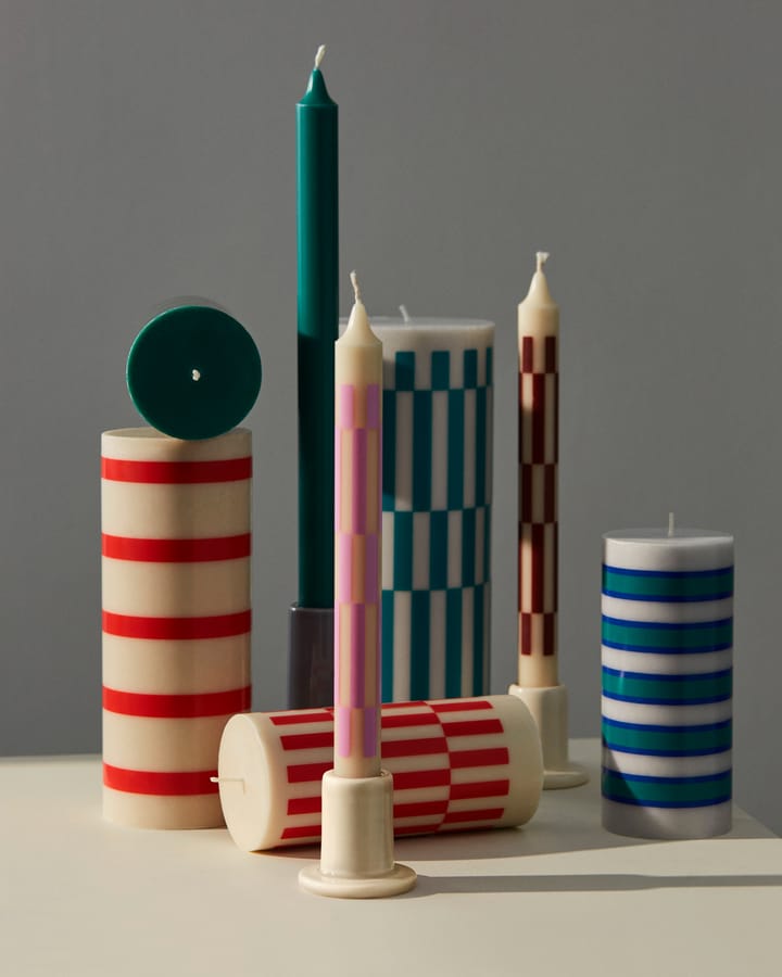 Column Candle blokkaars large 25 cm, Light grey-green HAY