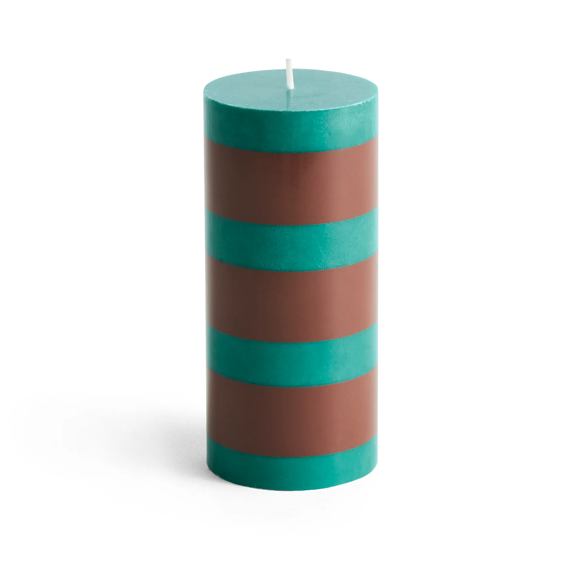 Column Candle blokkaars small 15 cm, Green-brown HAY