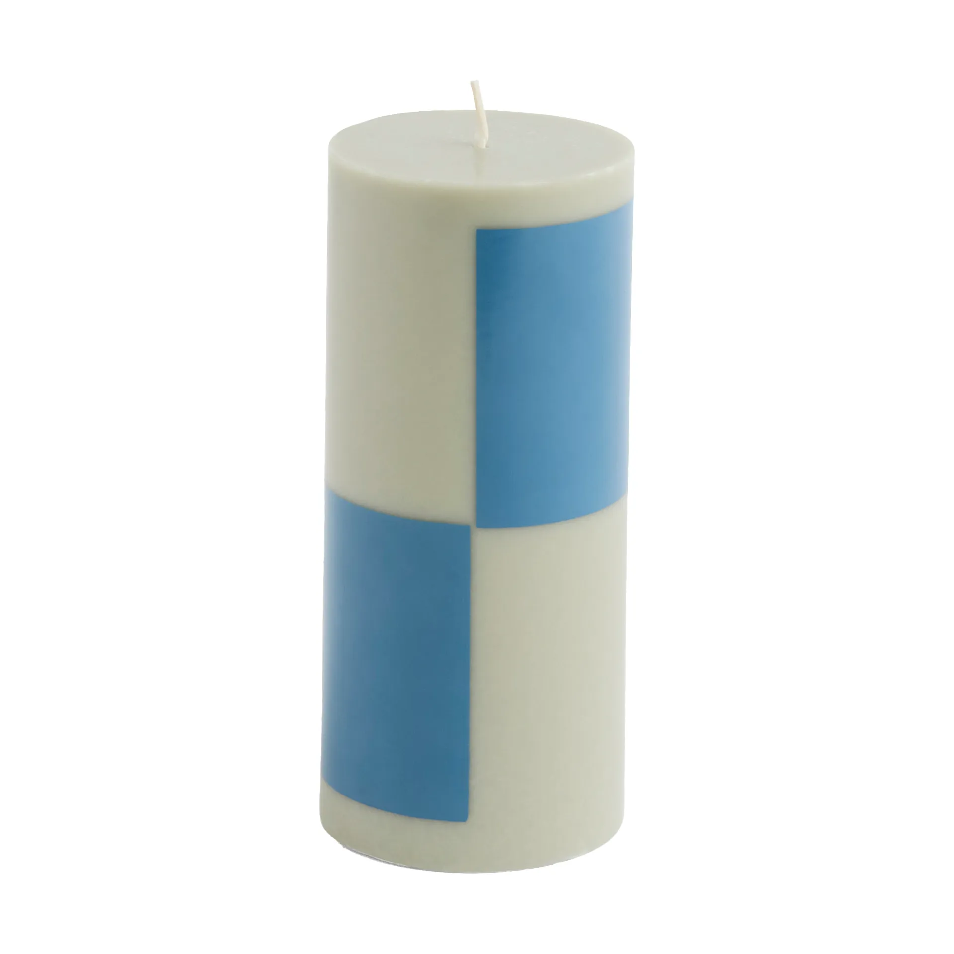 Column Candle blokkaars small 15 cm, Grey-blue HAY