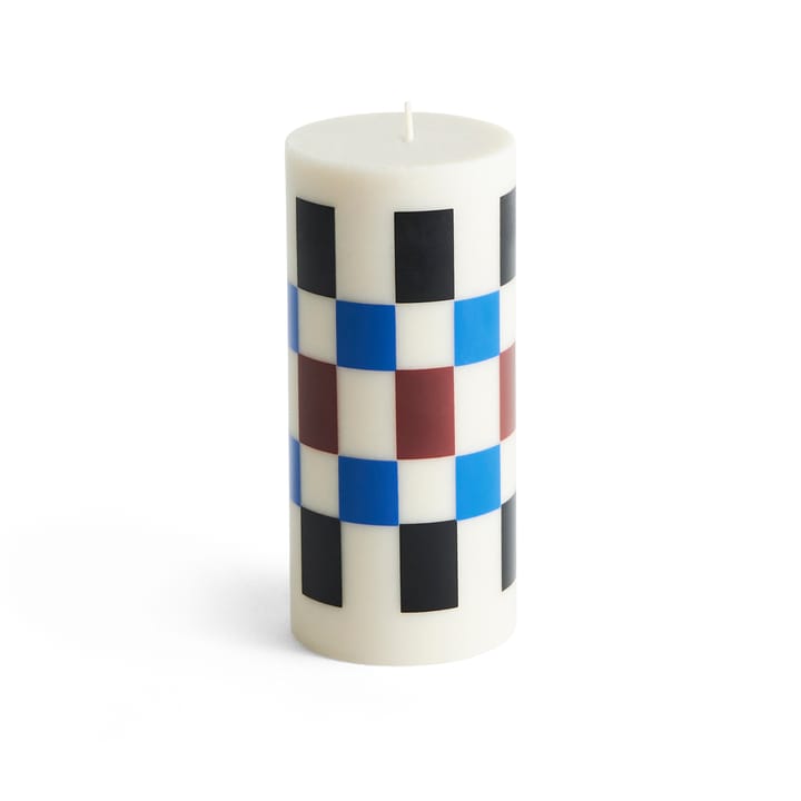 Column Candle blokkaars small 15 cm - Off white-brown-black-blue - HAY