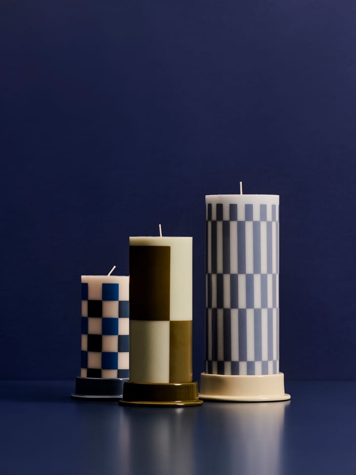 Column Candleholder kaarsenhouder L 12,8 cm, Lime white HAY
