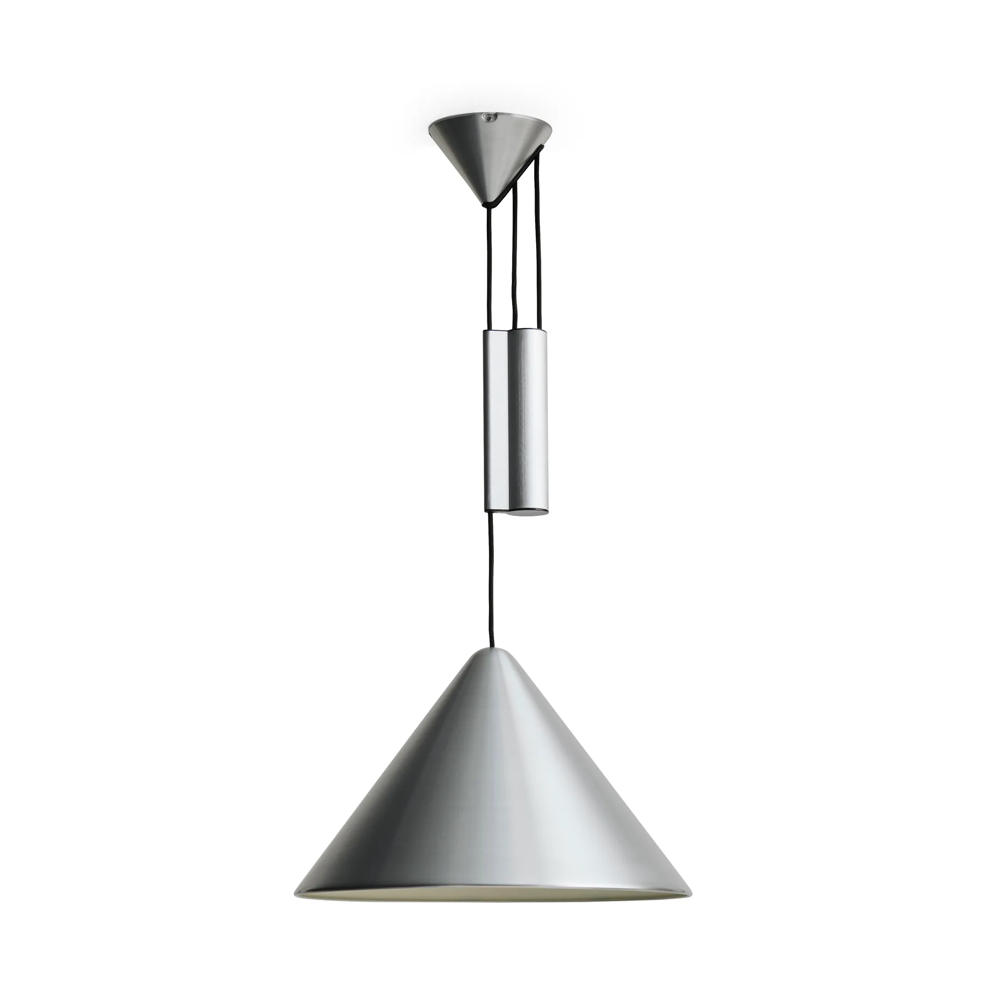 Compass verstelbare hanglamp 43 cm, Borstad aluminium HAY