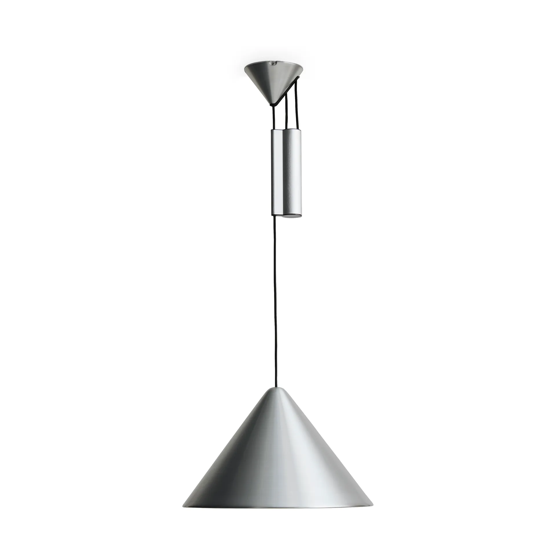 Compass verstelbare hanglamp 43 cm, Borstad aluminium HAY