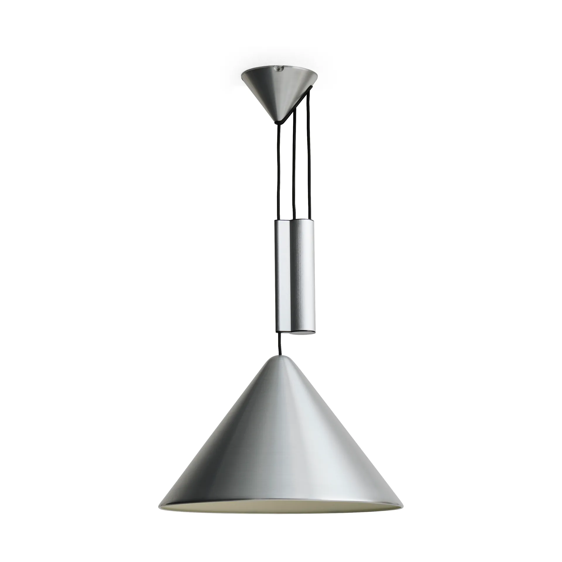 Compass verstelbare hanglamp 43 cm, Borstad aluminium HAY