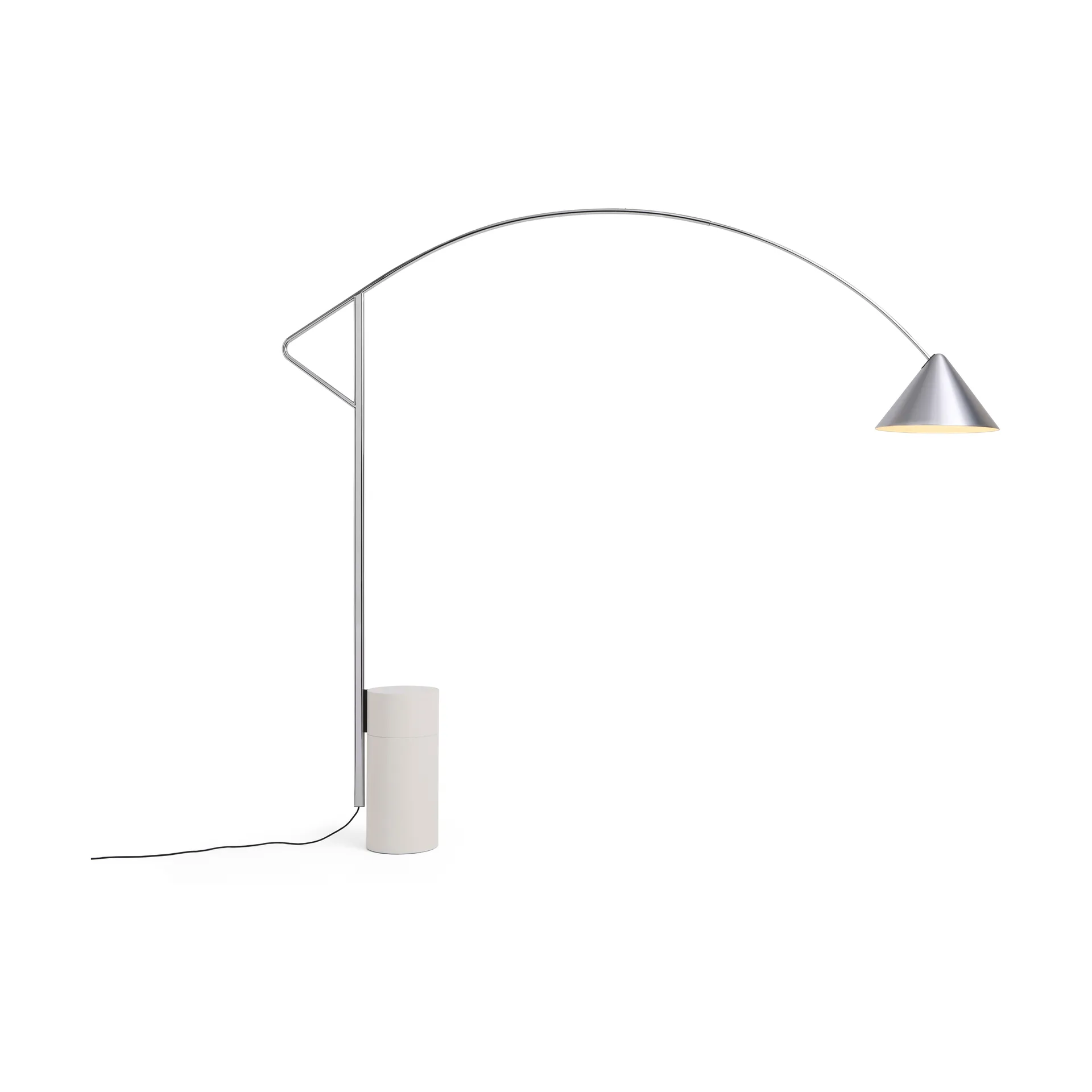 Compass vloerlamp, Zilverkleurig HAY