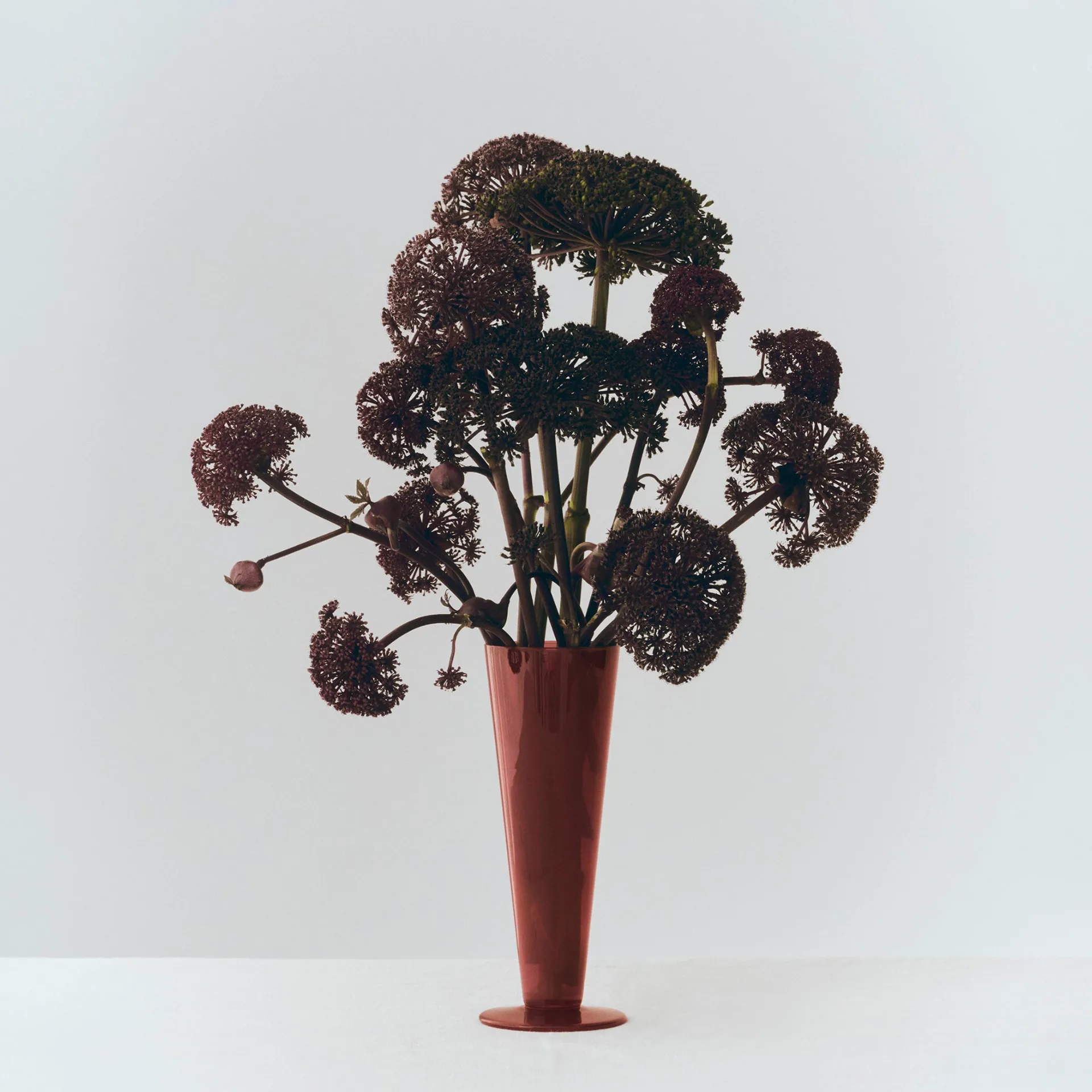 Conical vaas, Rose-dark red, medium HAY