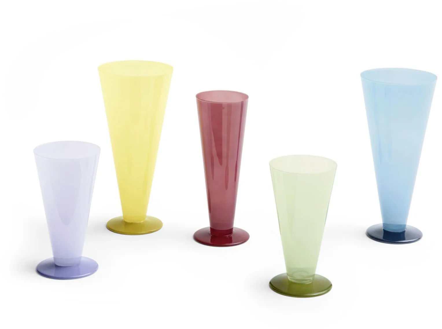 Conical vaas, Yellow-lime green, large HAY