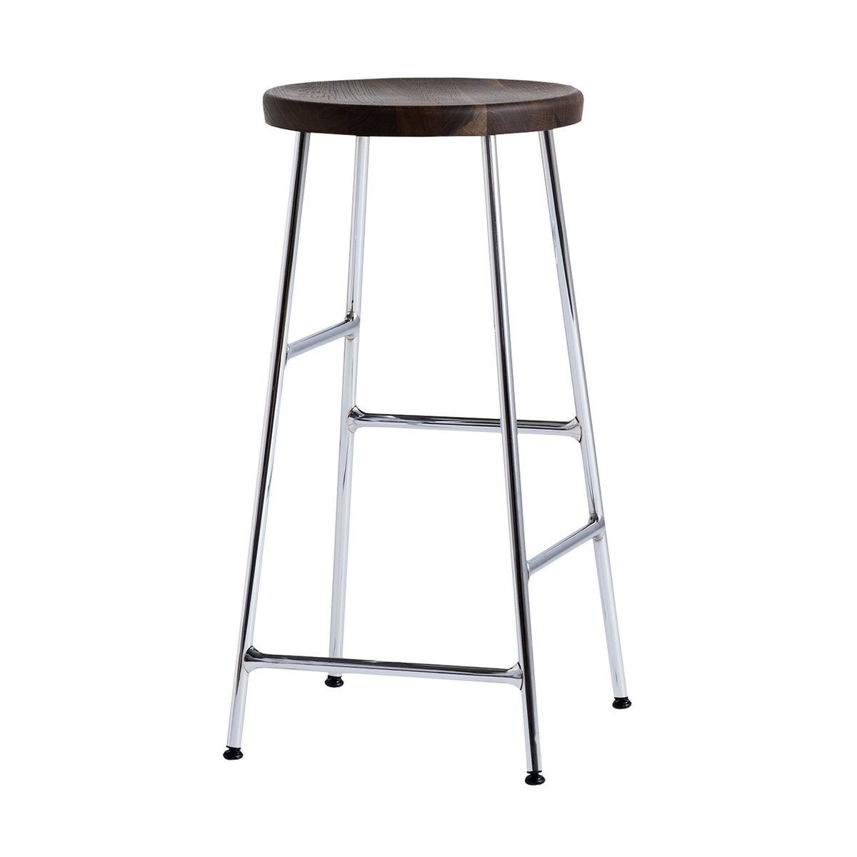 HAY Cornet barkruk 65 cm oiled oak-chrome | Scandinavisch Interieur | Barstoelen | Bruin