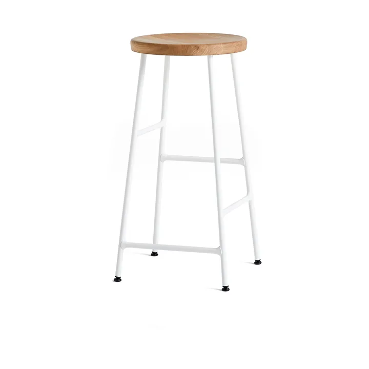 Cornet ronde barkruk 65 cm - Oiled oak-cream white - HAY