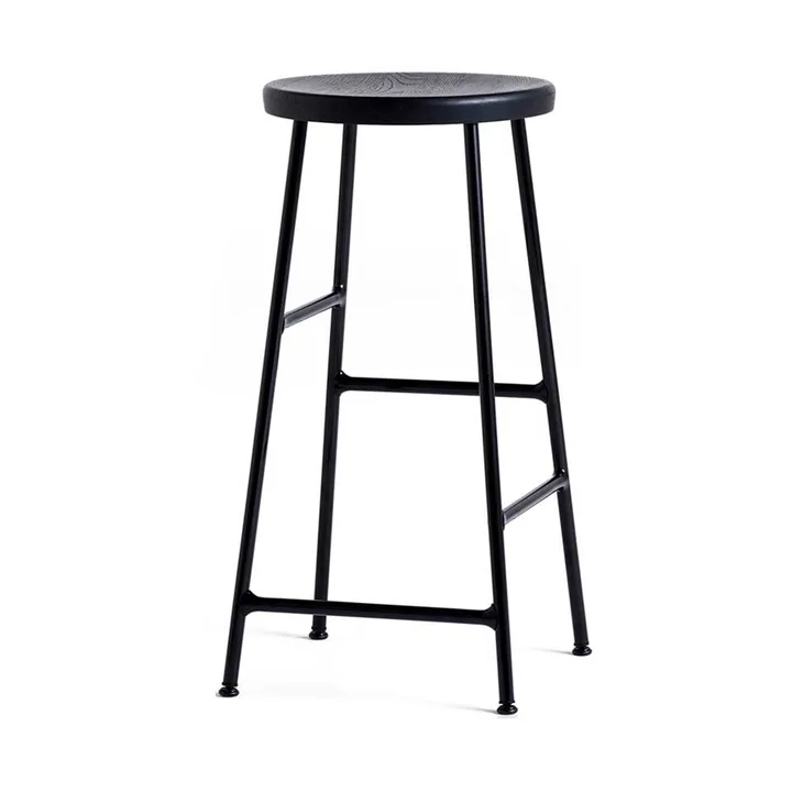 Cornet ronde barkruk 65 cm - Soft black oak-soft black - HAY