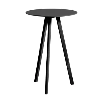 CPH20 2.0 bartafel Ø70 cm - Black linoleum-gelakt eiken - HAY
