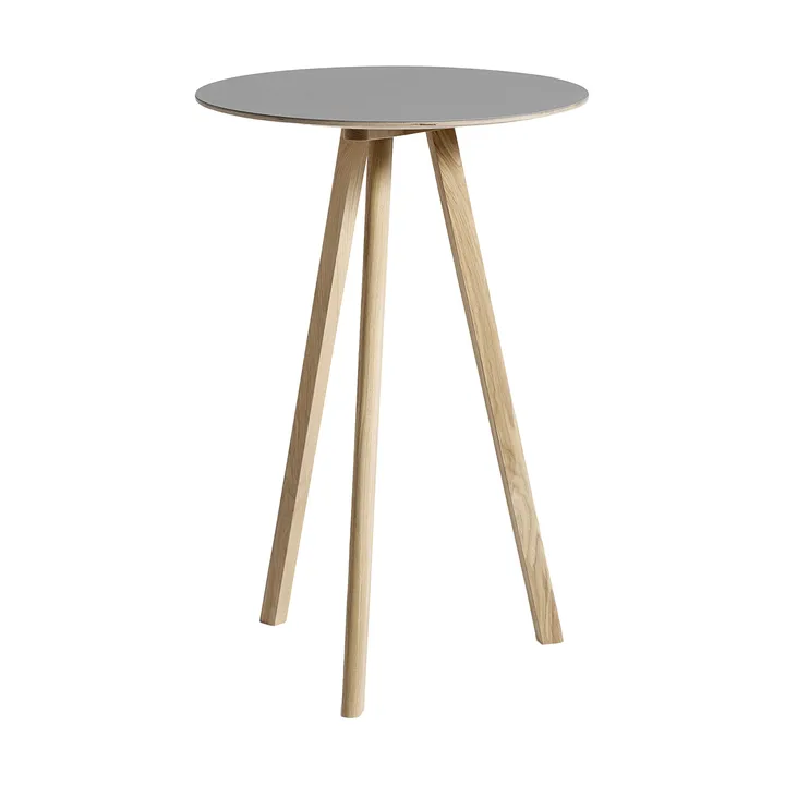 CPH20 2.0 bartafel Ø70 cm - Grey linoleum-gelakt eiken - HAY
