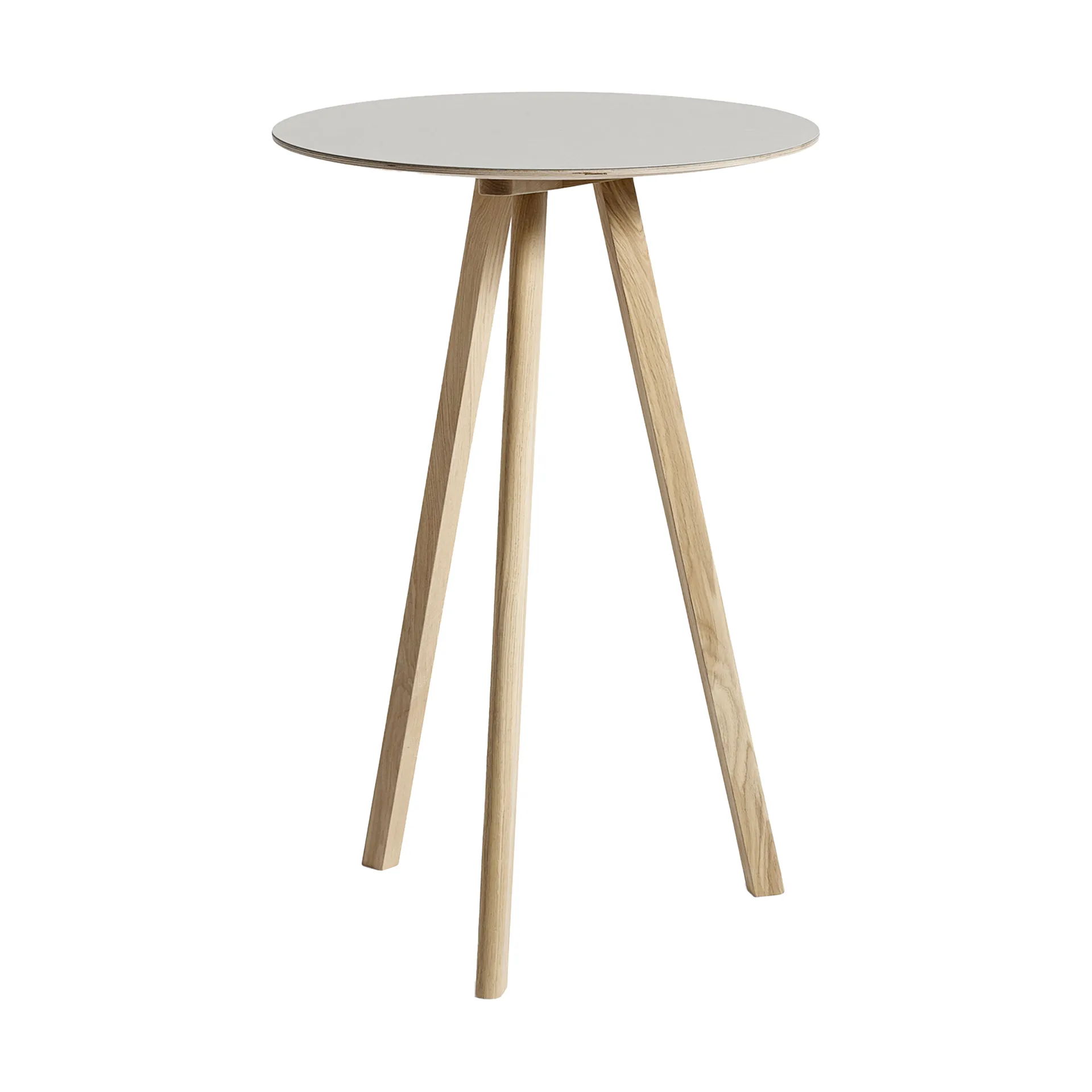 CPH20 2.0 bartafel Ø70 cm, Off white linoleum-gelakt eiken HAY