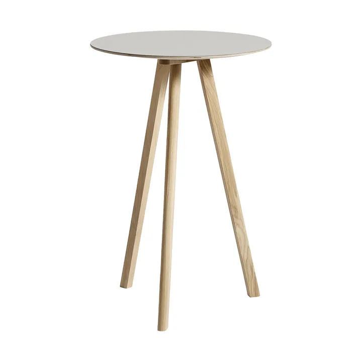 CPH20 2.0 bartafel Ø70 cm - Off white linoleum-gelakt eiken - HAY