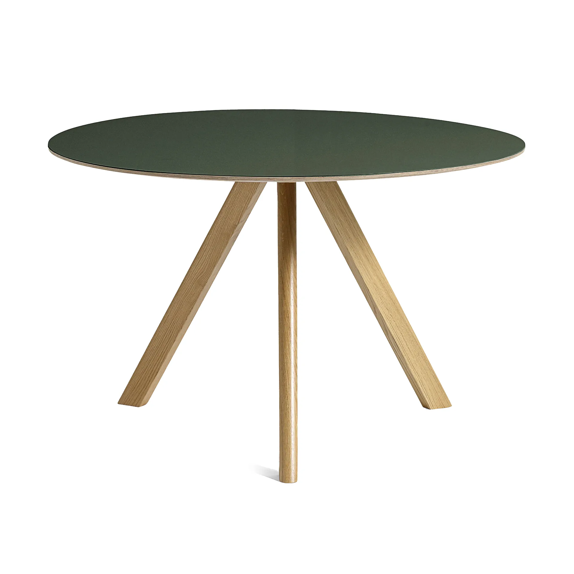 CPH20 2.0 eettafel Ø120 cm, Green linoleum-gelakt eiken HAY