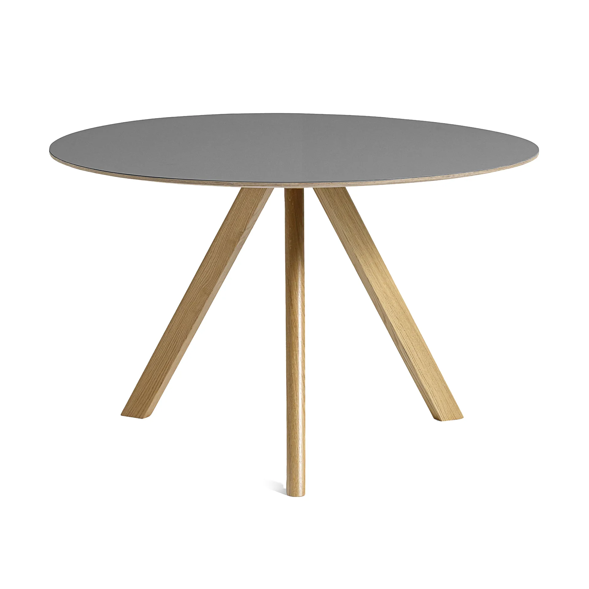 CPH20 2.0 eettafel Ø120 cm, Grey linoleum-gelakt eiken HAY