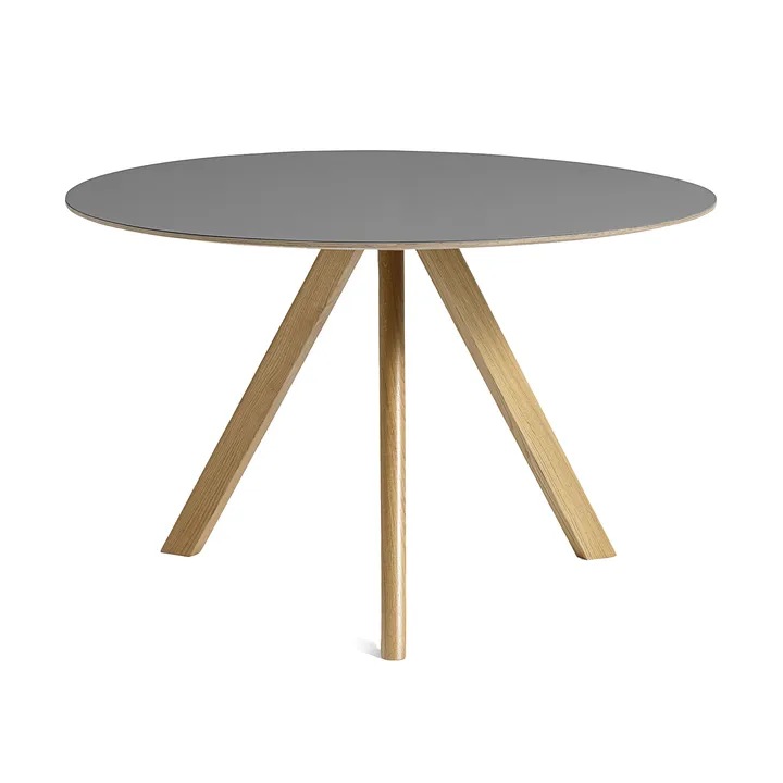 CPH20 2.0 eettafel Ø120 cm - Grey linoleum-gelakt eiken - HAY