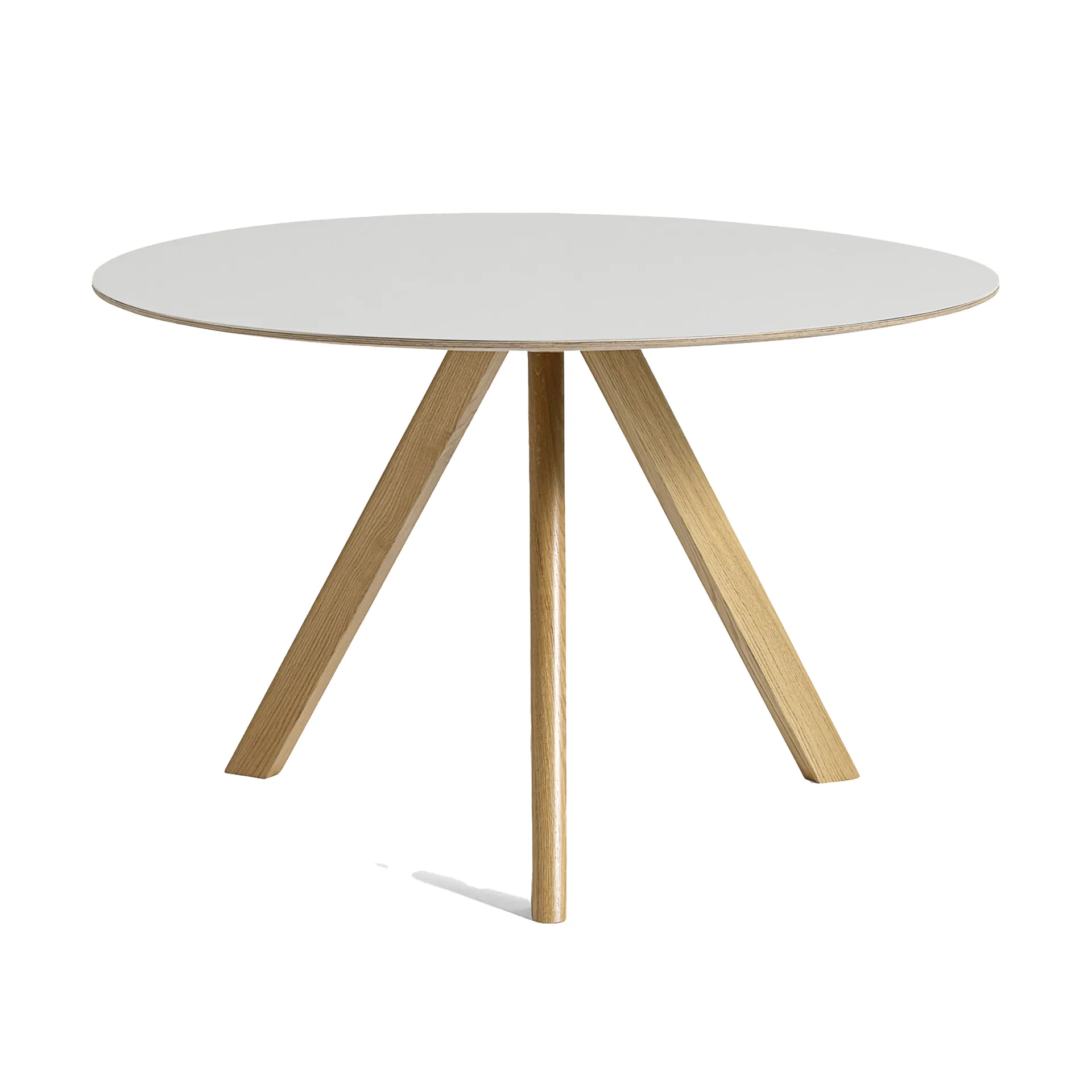 CPH20 2.0 eettafel Ø120 cm, Off white linoleum-gelakt eiken HAY