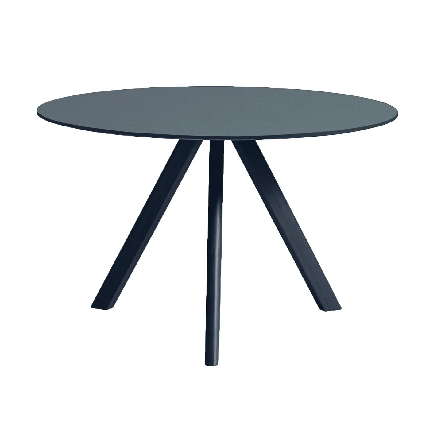 CPH20 2.0 eettafel Ø120 cm, Smokey blue linoleum-Deep blue HAY