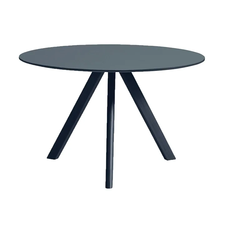 CPH20 2.0 eettafel Ø120 cm - Smokey blue linoleum-Deep blue - HAY