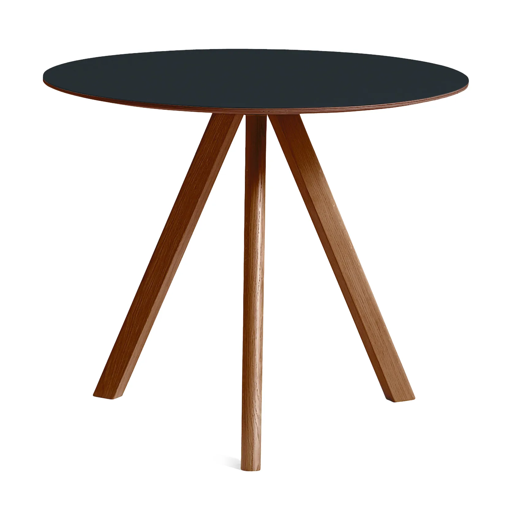CPH20 2.0 eettafel Ø90 cm, Black laminate-walnoot HAY
